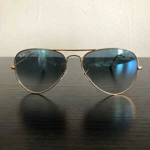 Gold/Blue Gradient Ray-Ban Aviators